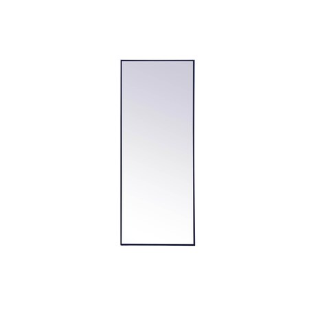 Elegant Decor Metal Frame Rectangle Mirror 24 Inch X 60 Inch In Blue MR42460BL